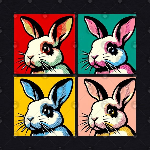 Pop Rabbit Art - Cute Bunny by PawPopArt